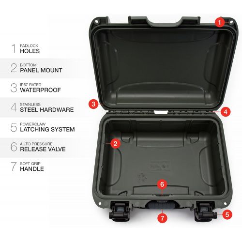  Nanuk 915 Waterproof Hard Case with Foam Insert - Silver