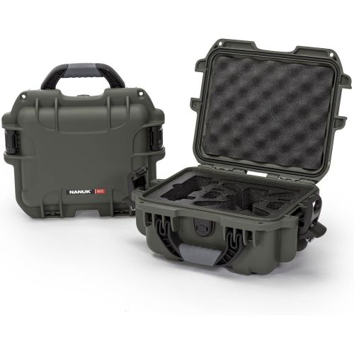  Nanuk 905 Waterproof Hard Drone Case with Custom Foam Insert for DJI Spark  Olive