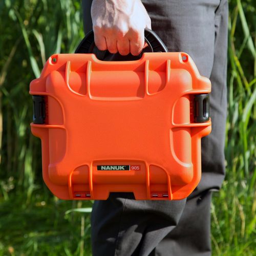  Nanuk 905 Waterproof Hard Drone Case with Custom Foam Insert for DJI Spark  Orange