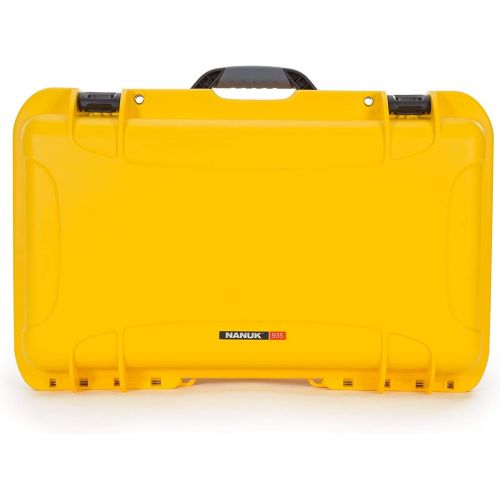  Nanuk 935 Waterproof Carry-On Hard Case with Wheels and Padded Divider - Yellow