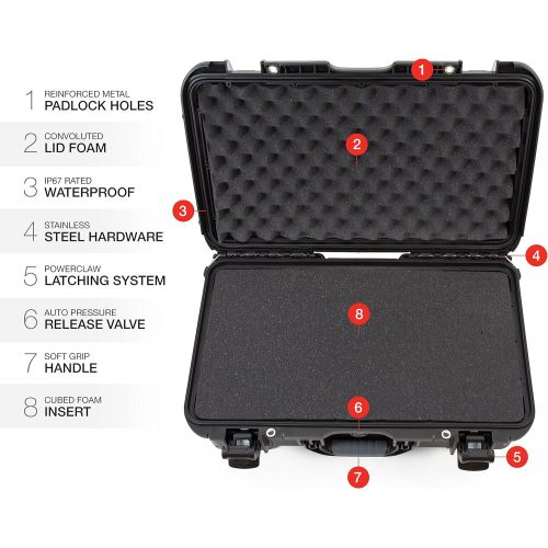  Nanuk 935 Waterproof Hard Case with Wheels and Foam Insert - Black