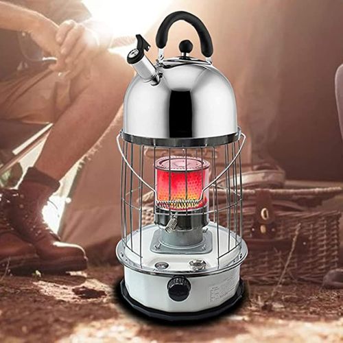  NaoSIn-Ni Kerosene Stove Heater, for Indoor Camping, Lightweight Portable Stainless Steel Oil Heater Glass Burner for Outdoor Patio Refined