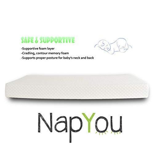  Official Amazon Exclusive NapYou Dual Comfort Crib Mattress, Firm Side for Infant & Soft Side for Toddler with 100% Waterproof Cover Made with Organic Cotton - Reversible Baby Matt