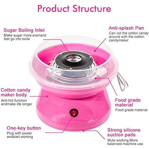  [아마존베스트]Napacoh Candy Floss Machine Automatic Electric DIY Candy Floss Machine Portable Sugar Fairy Dental Floss Machine White *EU Plug