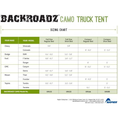  [아마존베스트]Napier Backroadz Truck Tent: Full Size Regular Bed