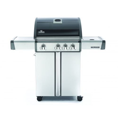  Napoleon Triumph 410 LP Gas Grill with Side Burner, Black with Cover