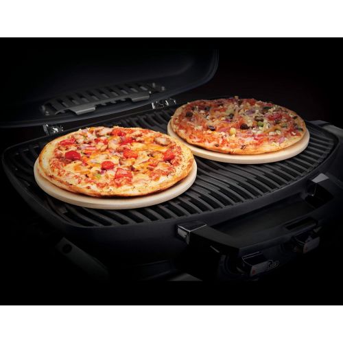  Napoleon Personal Sized Pizza Baking Stone Set - BBQ Grill Accessories, Two 10-inch Personal Pizza Baking Stones, Stone Oven Pizza, Pizzaria Results, Easy To Use, Use In BBQ Grill