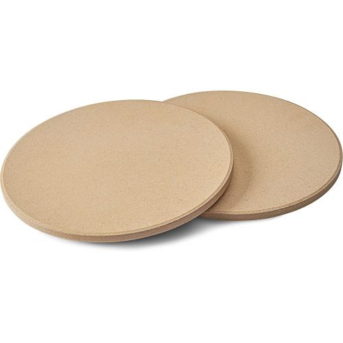  Napoleon Personal Sized Pizza Baking Stone Set - BBQ Grill Accessories, Two 10-inch Personal Pizza Baking Stones, Stone Oven Pizza, Pizzaria Results, Easy To Use, Use In BBQ Grill