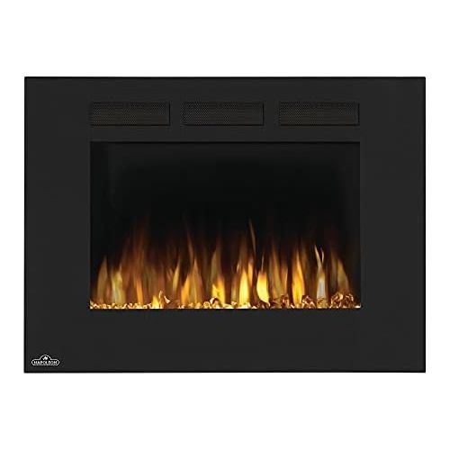  Napoleon Allure 32 Electric Fire, 81 cm, Premium Fire, Fireplace with Heating and LED Flame Effect, Electric Fireplace, Wall and Built In Fireplace with Remote Control