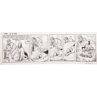 Napoleon and Uncle Elby by Clifford McBride and Rodger Armstrong Newspaper Daily (June 6, 1952) Ink and Watercolor Original Comic Strip Art Air Mattress Test