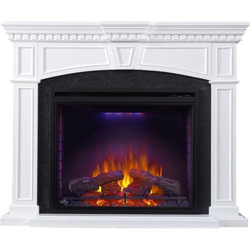  Napoleon Taylor-NEFP33-0214W Electric Fireplace with Mantel, 33 Inch, White