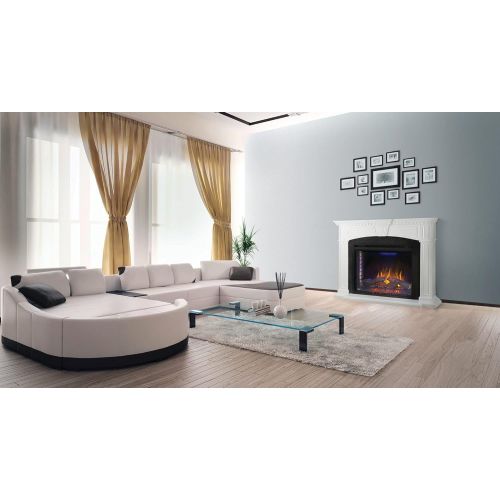  Napoleon Taylor-NEFP33-0214W Electric Fireplace with Mantel, 33 Inch, White