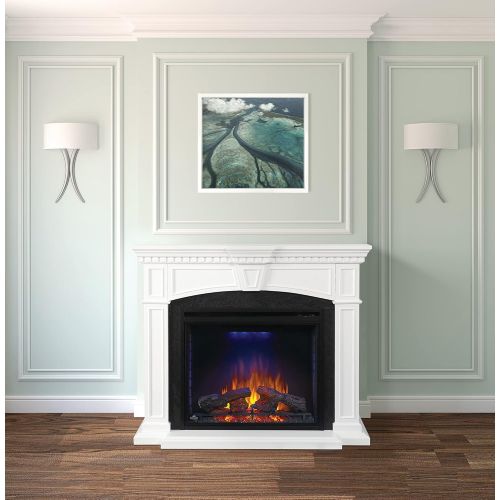  Napoleon Taylor-NEFP33-0214W Electric Fireplace with Mantel, 33 Inch, White