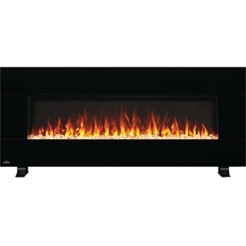  Napoleon Harsten 50 Inch Linear Electric Fireplace With Integrated Bluetooth Speakers - Can be Wall Mounted - 400 Sq Ft Electric Fireplace Heater