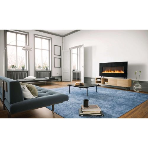  Napoleon Harsten 50 Inch Linear Electric Fireplace With Integrated Bluetooth Speakers - Can be Wall Mounted - 400 Sq Ft Electric Fireplace Heater