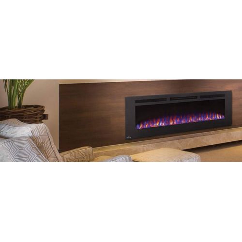  Napoleon Allure-NEFL60FH-MT-Mesh Front Wall Hanging Electric Fireplace, 60 Inch, Black