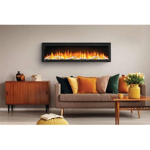  Napoleon Entice Series Wall Hanging Electric Fireplace, 60 Inch, Black