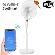 [아마존베스트]NASH Smart WiFi Oscillating Pedestal Stand Fan 16-Inch, Works with Alexa & Google Home Voice Control, APP, Oscillation, Automation, PF-1 CoolSmart.