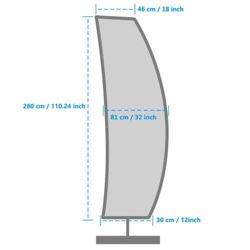  [아마존 핫딜]  [아마존핫딜]Nasharia Schutzhuelle fuer Ampelschirm, Ampelschirm Oxford-Gewebe Schutzhuelle 2 bis 4 M Grosse Sonnenschirm Abdeckung Wetterfeste, UV-Anti, Winddicht und Schneesicher fuer Outdoor (280