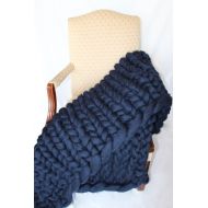 /NataHomeandFashion PROMO SALE Super Chunky Knit blanket, Wool knit blanket, Knitted blanket, Mega Chunky blanket, Knit Throw Blanket, super bulky, Bulky Gift