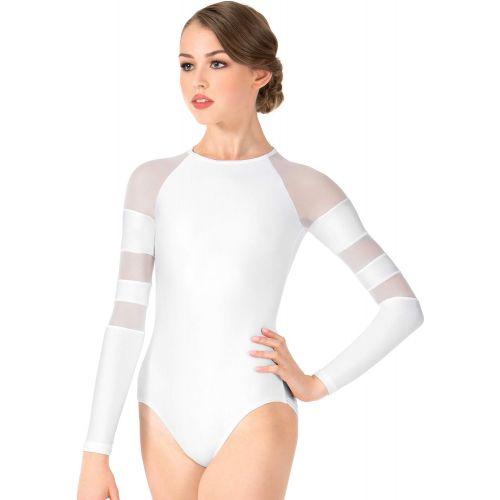  Natalie Dancewear Adult Long Sleeve Mesh Leotard N8847