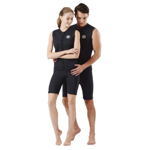  Nataly Osmann Wetsuit Vest Top 3mm Neoprene Front Zipper Diving Vest Sleeveless for Men Women