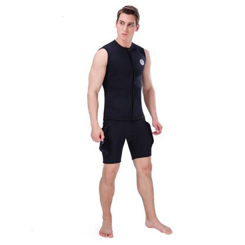  Nataly Osmann Wetsuit Vest Top 3mm Neoprene Front Zipper Diving Vest Sleeveless for Men Women