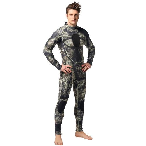  Nataly Osmann Mens 3mm Wetsuits Camo Neoprene Full Body Diving Suits One Piece Spearfishing Suit