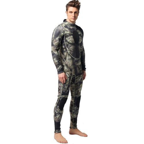  Nataly Osmann Mens 3mm Wetsuits Camo Neoprene Full Body Diving Suits One Piece Spearfishing Suit