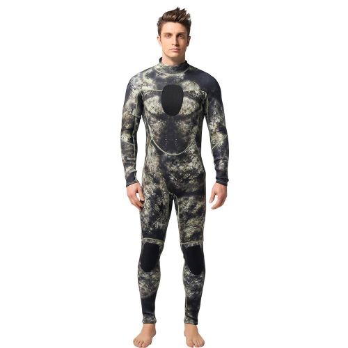  Nataly Osmann Mens 3mm Wetsuits Camo Neoprene Full Body Diving Suits One Piece Spearfishing Suit