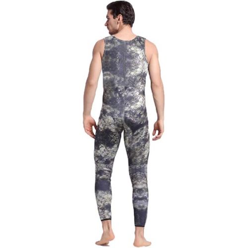  Men 5mm Spearfishing Premium Camouflage Neoprene Wetsuit Scuba Diving Suit Hoodie Snorkeling Suits