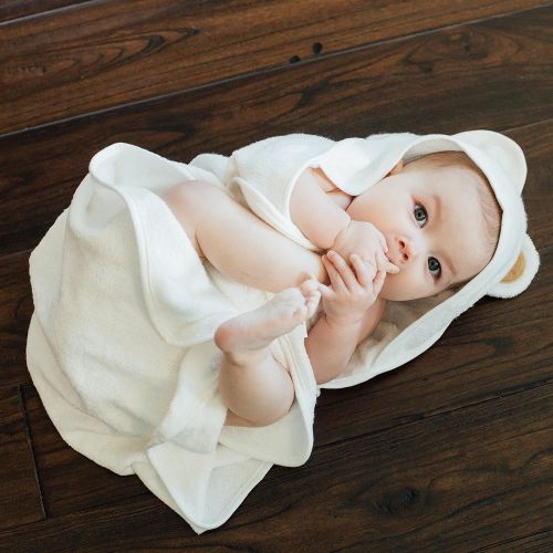  [아마존 핫딜]  [아마존핫딜]Natemia Extra Soft Rayon from Bamboo Baby Hooded Towel | Super Absorbent and Hypoallergenic |...