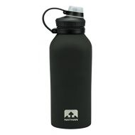 Nathan Hammerhead Stainless Steel Water Bottle. Thermos style Triple Insulated 18oz/24oz/40oz Flasks. BPA and Lead FREE  Keeps Liquids COLD for 35 Hours & HOT for 15 Hours