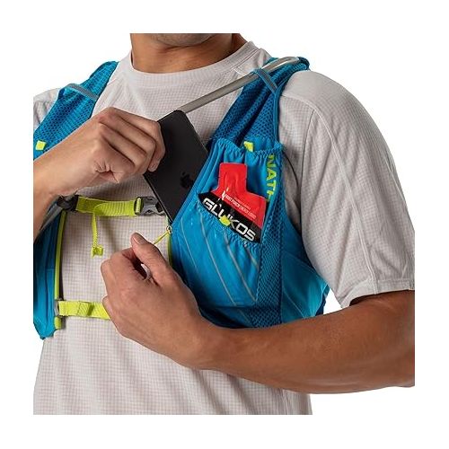  Nathan Pinnacle 12L Race Vest & Hydration Pack with 1.6L Bladder, Water-Resistant Pockets, Lightweight & Moisture Wicking