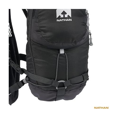  Nathan Hydration Running Vest with 2 Liter Bladder Included. Back Pack with Drinking Bite Valve - Smartphone Compatible Pocket for Storing Essentials