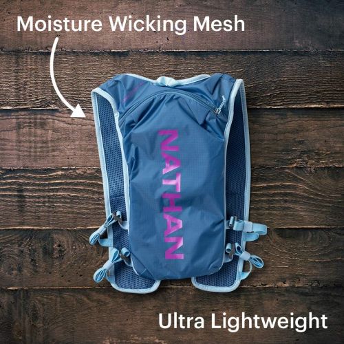  Nathan QuickStart Hydration Pack Running Vest. 4L Storage with 1.5L (1.5 Liter) Bladder Included. for Men and Women OSFM Adjustable Straps. Phone Holder Pockets, Zippers