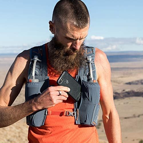  Nathan Men’s Hydration Pack/Running Vest - VaporKrar 4L 2.0-4L Capacity with Twin 20 oz Soft flasks, Hydration Backpack - Running, Marathon, Hiking, Cycling