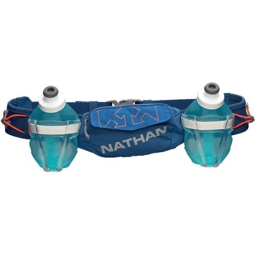  Nathan Hydration Running Belt Trail Mix Plus - Adjustable Running Belt ? TrailMix Includes 2 Bottles/Flask ? with Storage Pockets. Fits Most iPhones and Smartphones