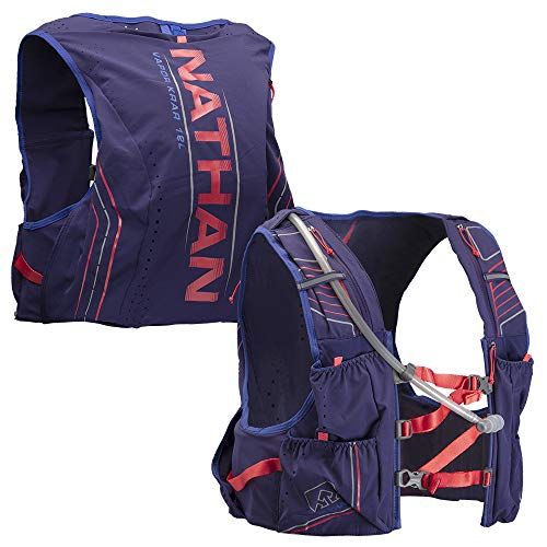  Nathan Men’s Hydration Pack / Running Vest - VaporKrar 2.0 - 12L Capacity with 1.6 L Water Bladder, Hydration Backpack - Running, Marathon, Hiking, Outdoors, Cycling and More