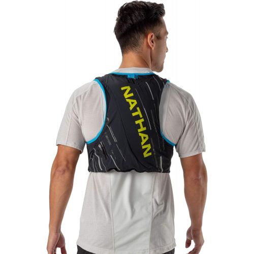  Nathan Pinnacle 4L Hydration Pack/Running Vest - 4L Capacity with Twin 20 oz Soft Flasks Bottles. Hydration Backpack for Running Hiking. Men/Women/Unisex