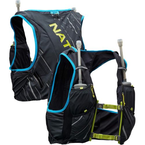  Nathan Pinnacle 4L Hydration Pack/Running Vest - 4L Capacity with Twin 20 oz Soft Flasks Bottles. Hydration Backpack for Running Hiking. Men/Women/Unisex