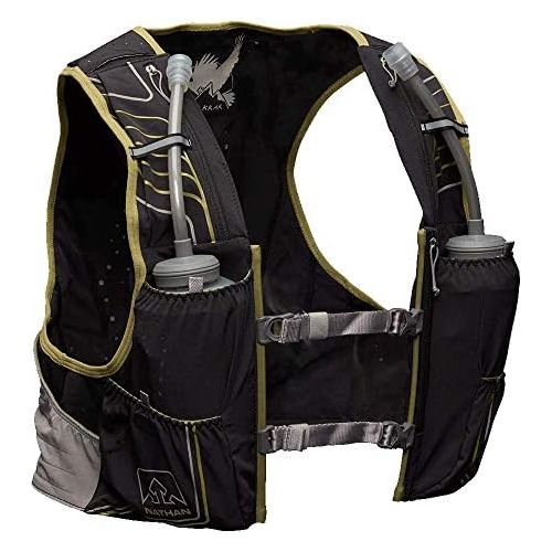  [아마존베스트]Nathan Men’s Hydration Pack/Running Vest - VaporKrar 4L 2.0-4L Capacity with Twin 20 oz Soft flasks, Hydration Backpack - Running, Marathon, Hiking, Outdoors, Cycling and More