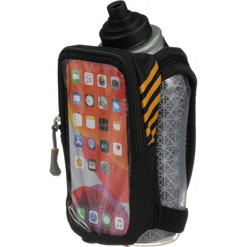  Nathan Handheld Water Bottle and Phone Case for Running/Walking. Insulated 18 oz, Hand Held Strap SpeedView Flask. Hydration Pack for Runners