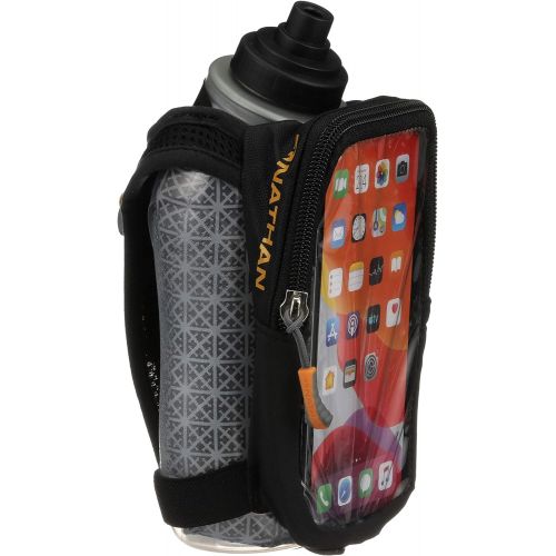  Nathan Handheld Water Bottle and Phone Case for Running/Walking. Insulated 18 oz, Hand Held Strap SpeedView Flask. Hydration Pack for Runners