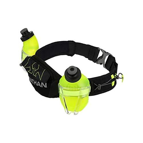  Nathan Hydration Running Belt Trail Mix Plus - Adjustable Running Belt ? TrailMix Includes 2 Bottles/Flask ? with Storage Pockets. Fits Most iPhones and Smartphones