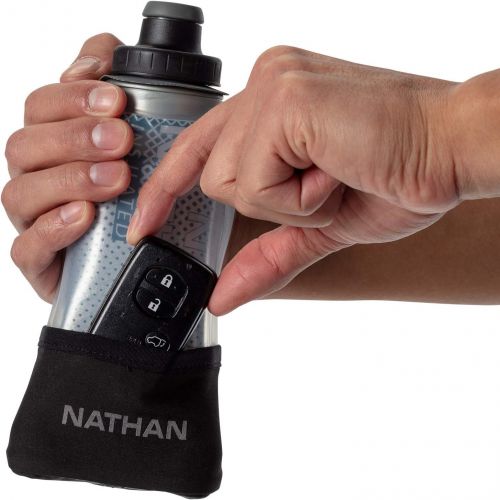  Nathan Running Handheld Quick Squeeze. No-Grip Adjustable Hand Strap. 12oz / 18oz / Insulated. Reflective Hydration Water Bottle.