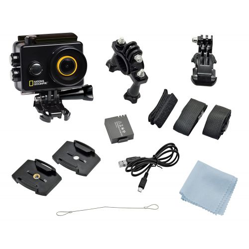  National Geographic Action Cam Explorer 2 FULL-HD 140°, WLAN, 2 LCD, HDMI, umfangreiches Zubehoer