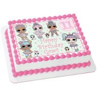 National Limited Shop Lol Doll Pastel Pink Lilac Mint Edible Sheet Cake Topper Decoration 8x10.5in