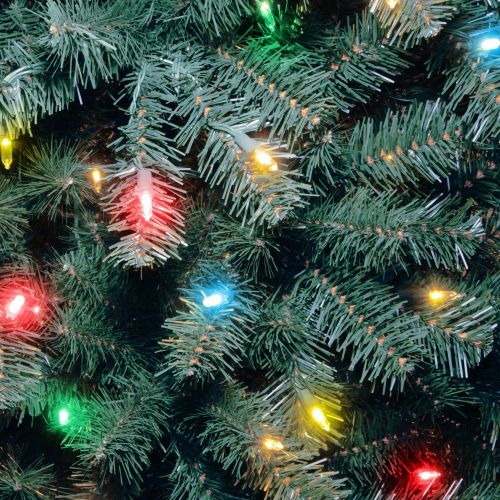  National Tree 7.5 North Valley Blue Spruce Tree with Multicolor Lights