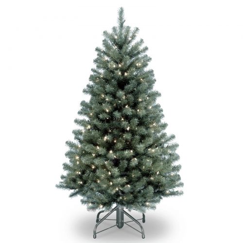  National Tree 9 ft. North Valley Blue Spruce Tree with Clear Lights